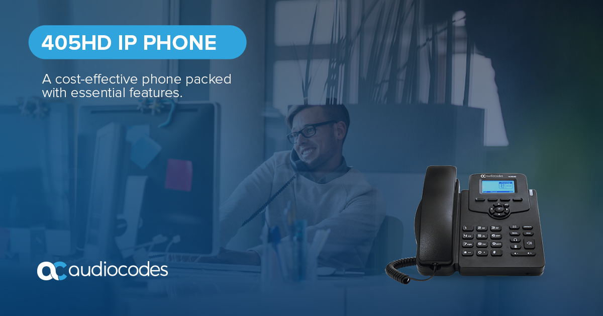 405HD CostEffective IP Phone for Teams, Skype & Zoom