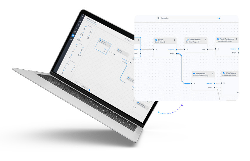 Voca no-code call flow designer